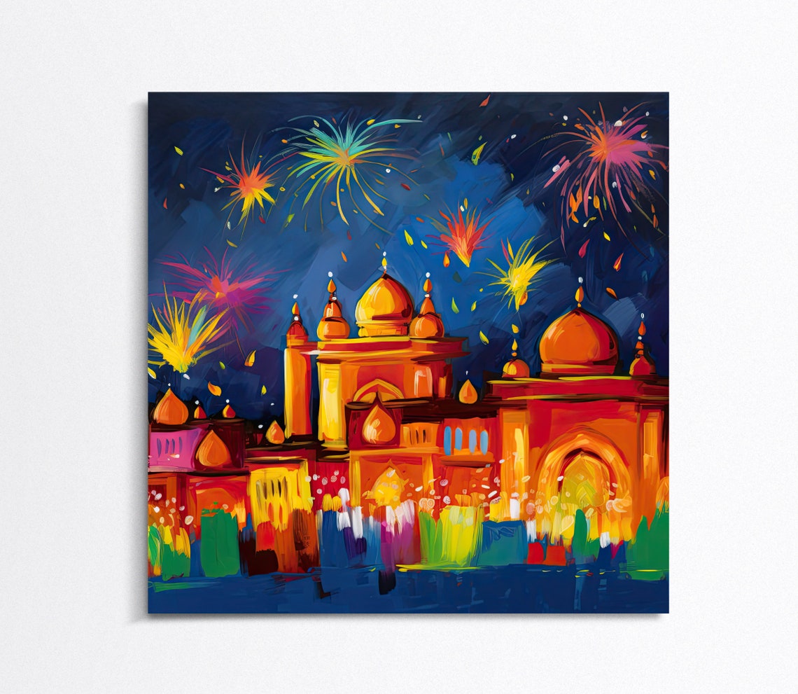 India Diwali Night Travel Poster - Image 4