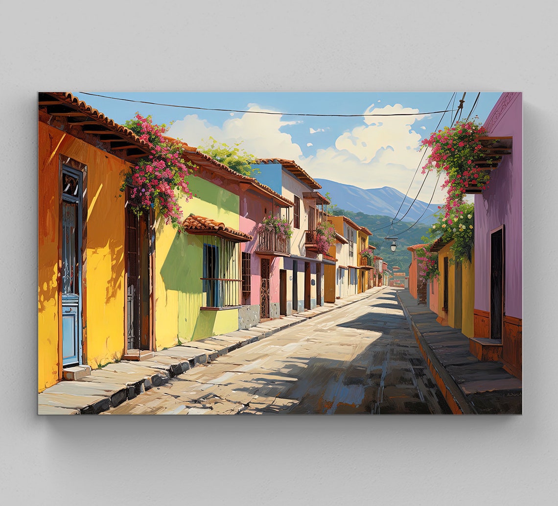 El Salvador Wall Art Large Print El Salvador Poster El Salvador Painting El Salvador Print Travel Art Gift From El Salvador
