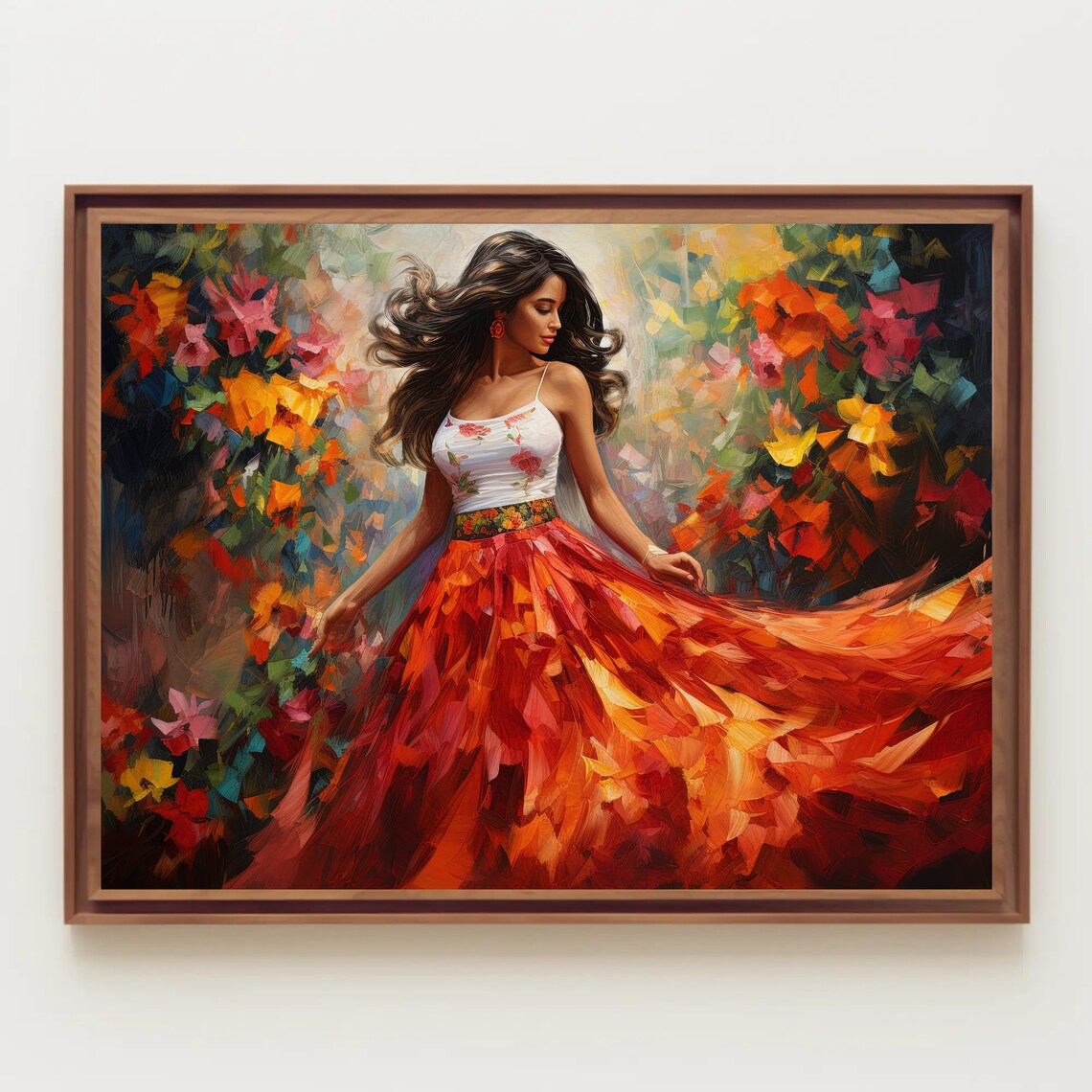 Mexican Folk Dance Woman, Traditional Art Print - Image 5