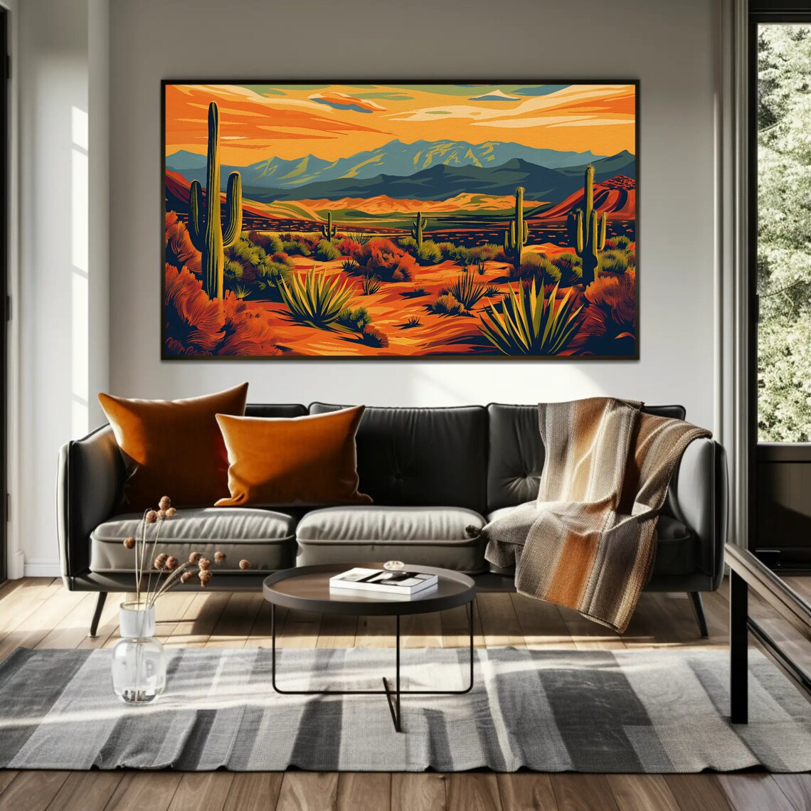 Desert Landscape Oil Painting Print, Southwestern Decor - Image 3