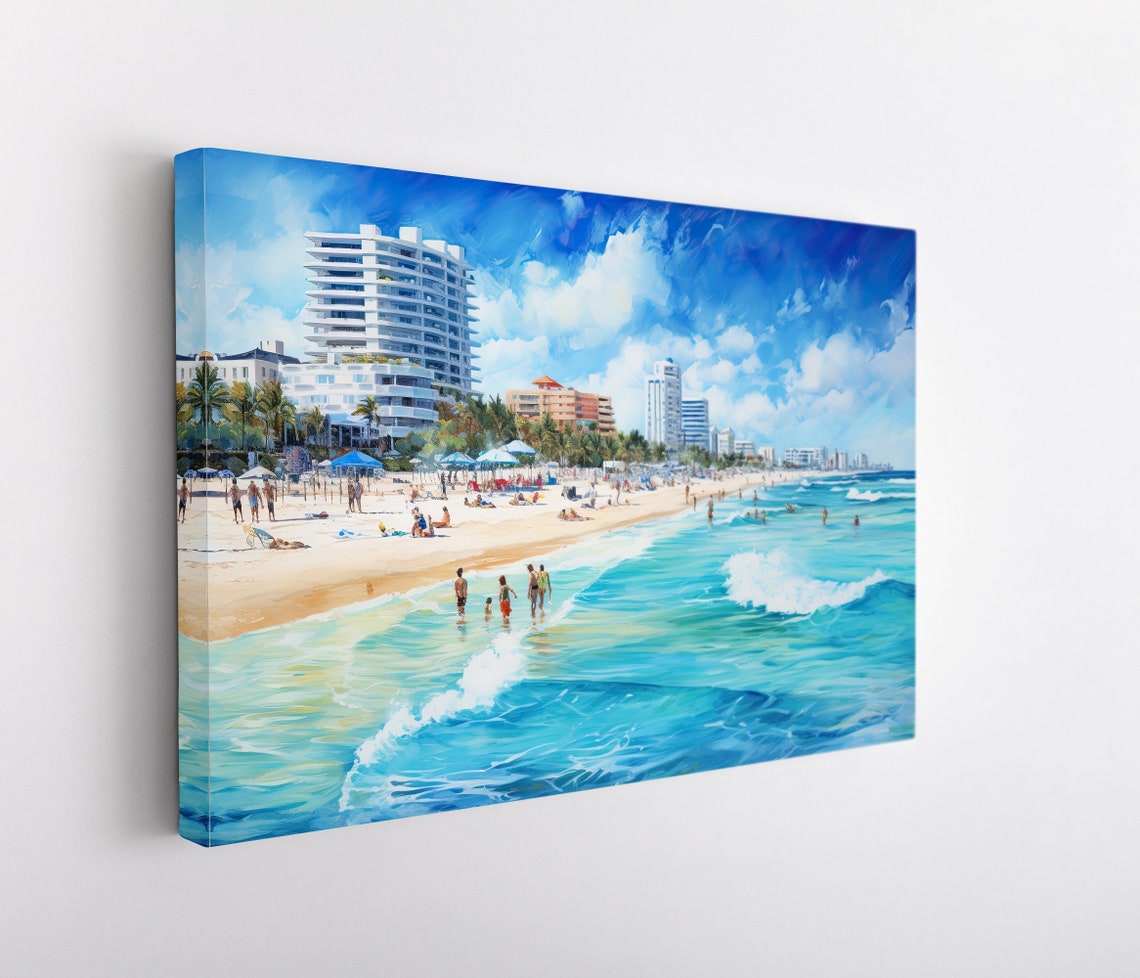 Cancun Beach Resort Coastline With Sparkling Turquoise Waves Poster - Image 4