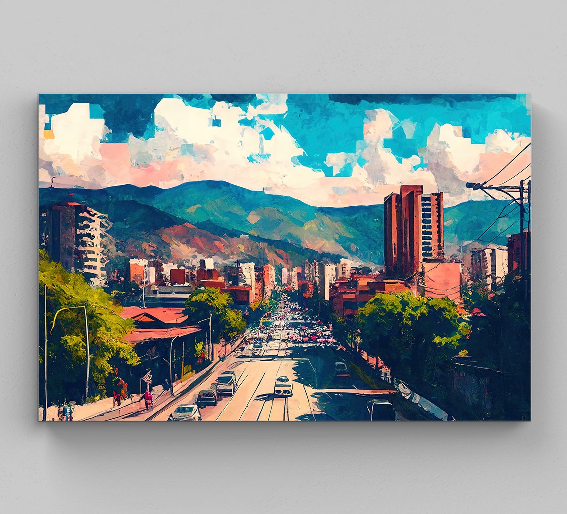 Colombia Art Print Bogota Colombia Art Colombian Travel Print Large Wall Art For Colombian Decor Colombia Oil Painting