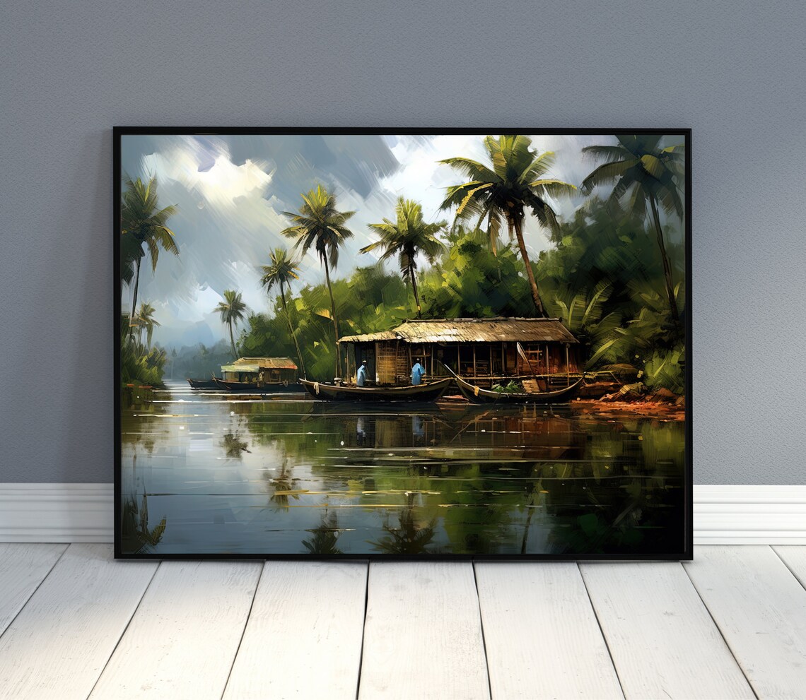 Kerala South Indian Art Print, Home Decor Piece - Image 4