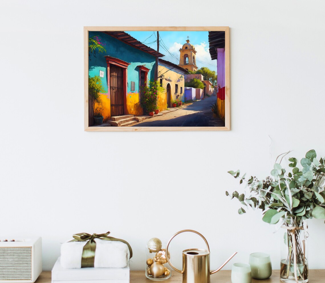 San Cristobal De Las Casas Oil Painting Art Print - Image 5