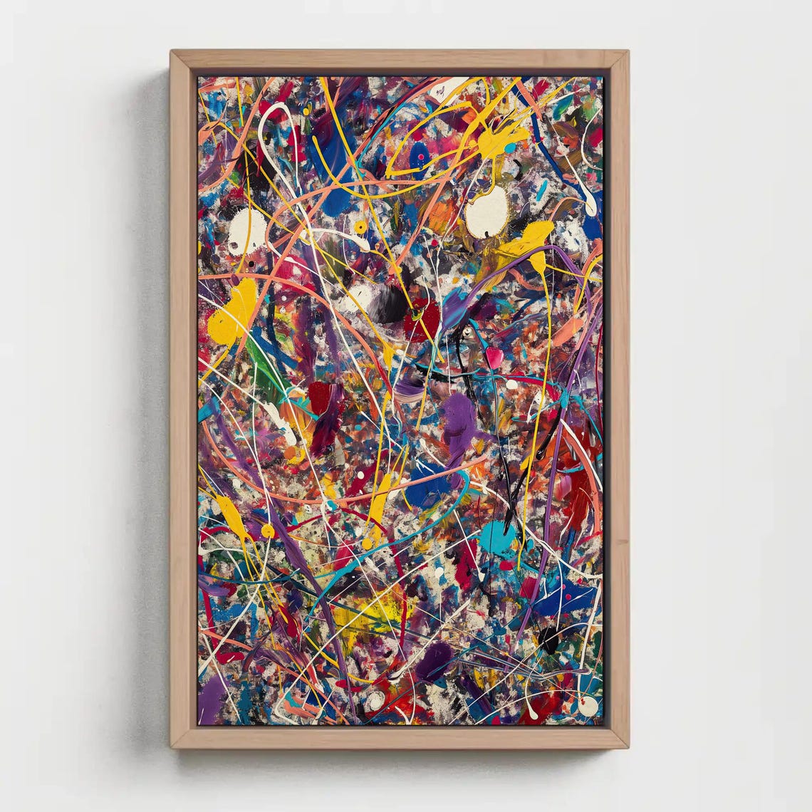Colorful Abstract Paint Splatter Drip Poster Multicolor Artwork - Image 4
