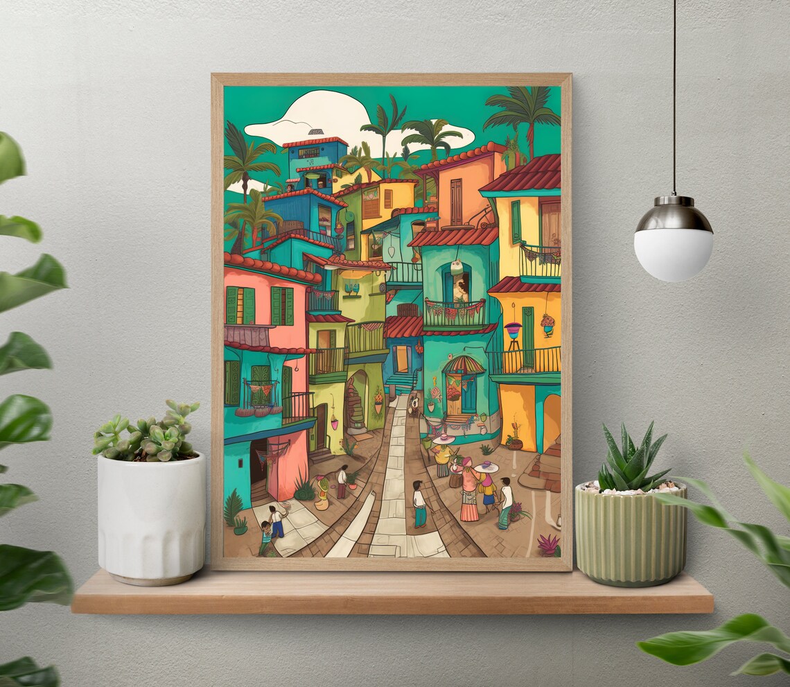 Cartagena Travel Print Caribbean Art Deco Poster Colombia Wall Decor Colombian Art Colombia Gift Colombia Home Decor Wall Art - Image 4