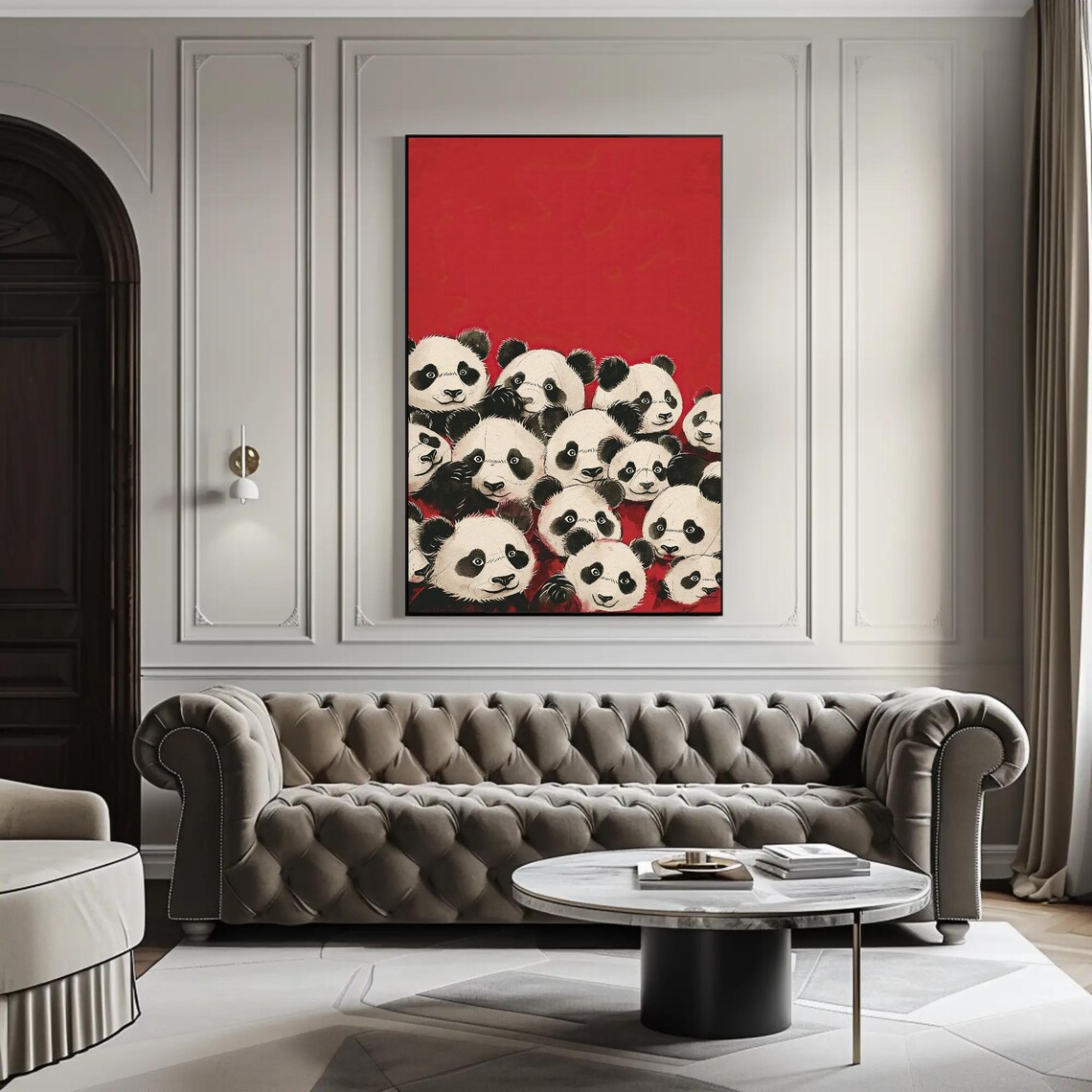 Panda Abstract Wall Art, Minimalist Modern Decor - Image 3