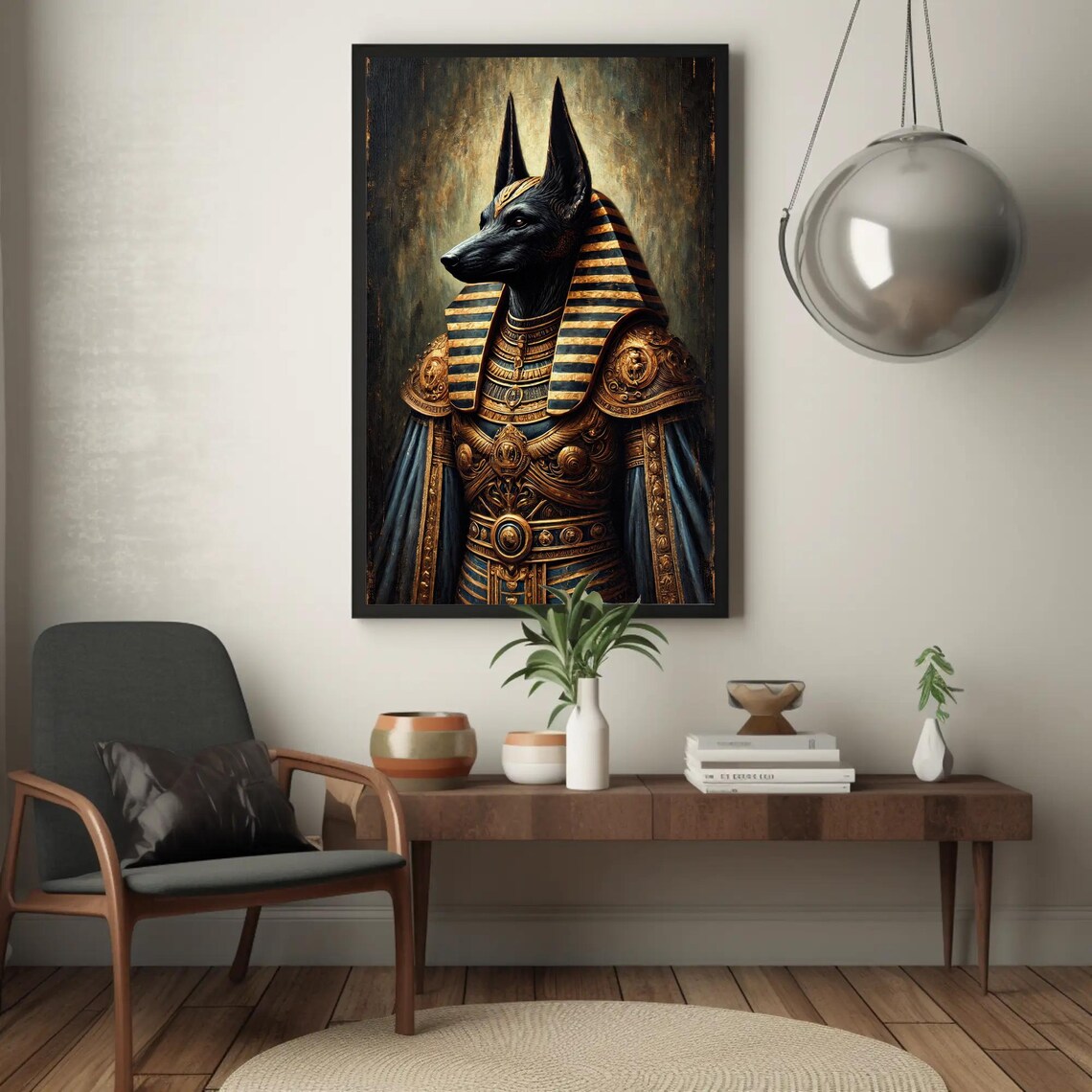 Gothic Anubis Art Print, Ancient Egyptian Myth - Image 4
