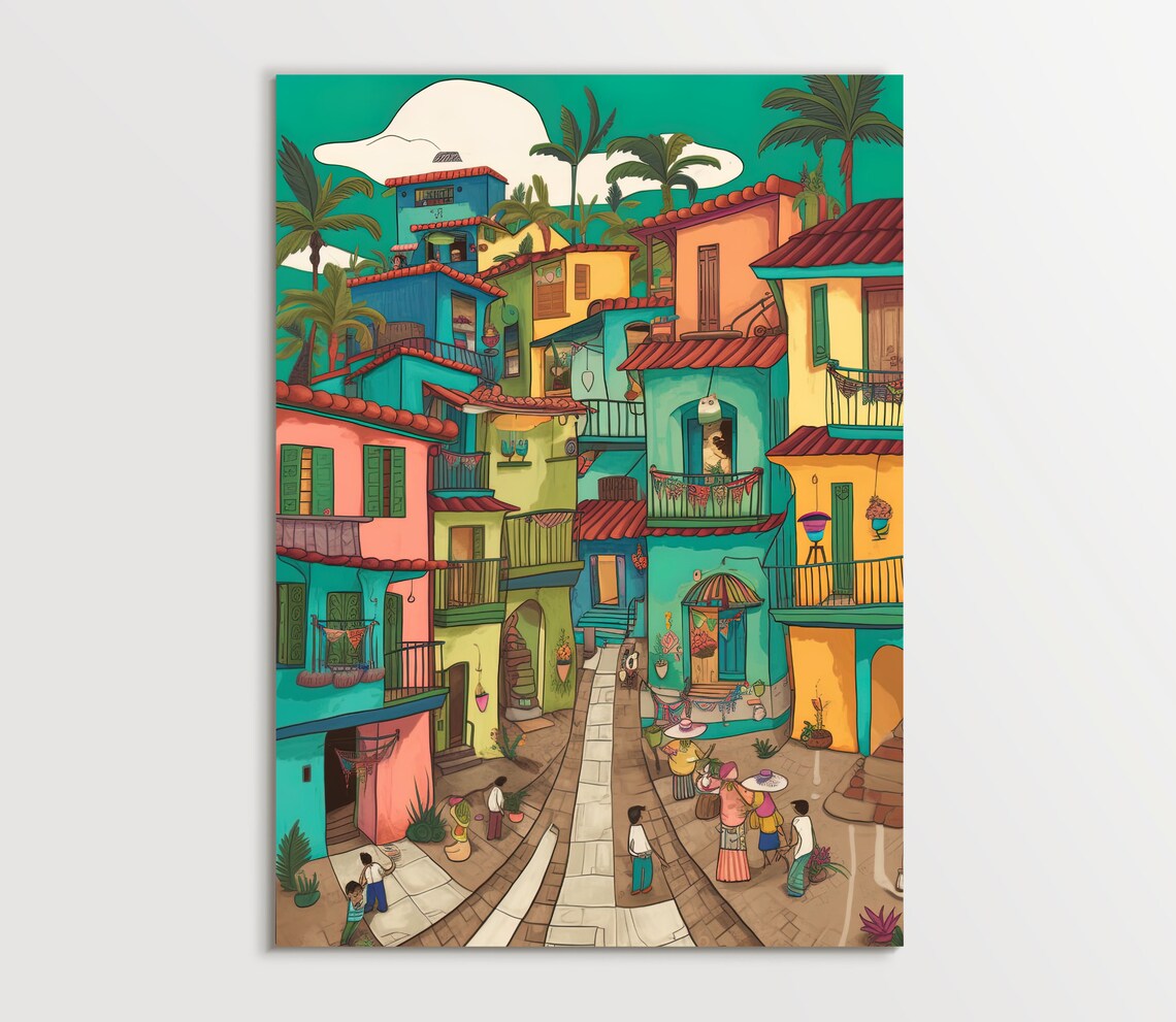 Cartagena Travel Print Caribbean Art Deco Poster Colombia Wall Decor Colombian Art Colombia Gift Colombia Home Decor Wall Art - Image 5