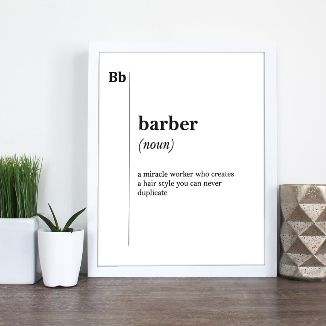 Funny Barber Definition Typography Print Barbershop Gift Decor - Image 3