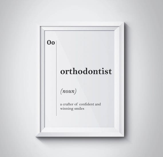 Orthodontist Definition Dental Office Decor Orthodontist Dentist Office Decor Gift For Dentist Wall Art Stomatology Gifts Professions Poster