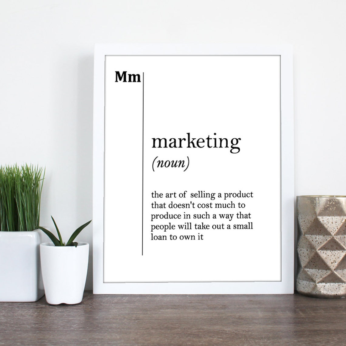 Marketing Funny Dictionary Definition Minimalist Office Poster - Image 2