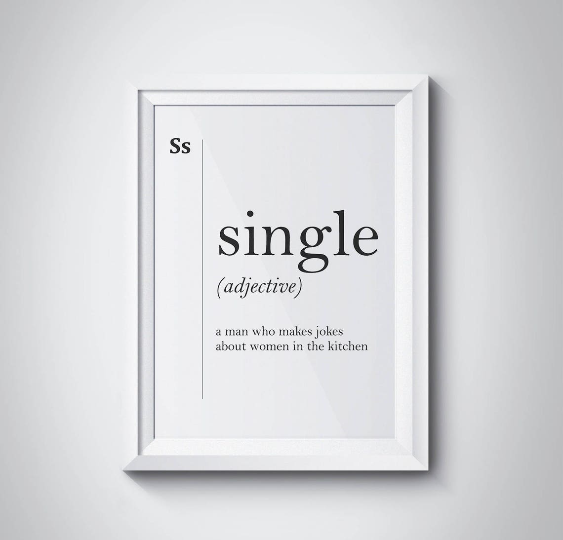 Single Funny Dictionary Definition Word Joke Typography Poster