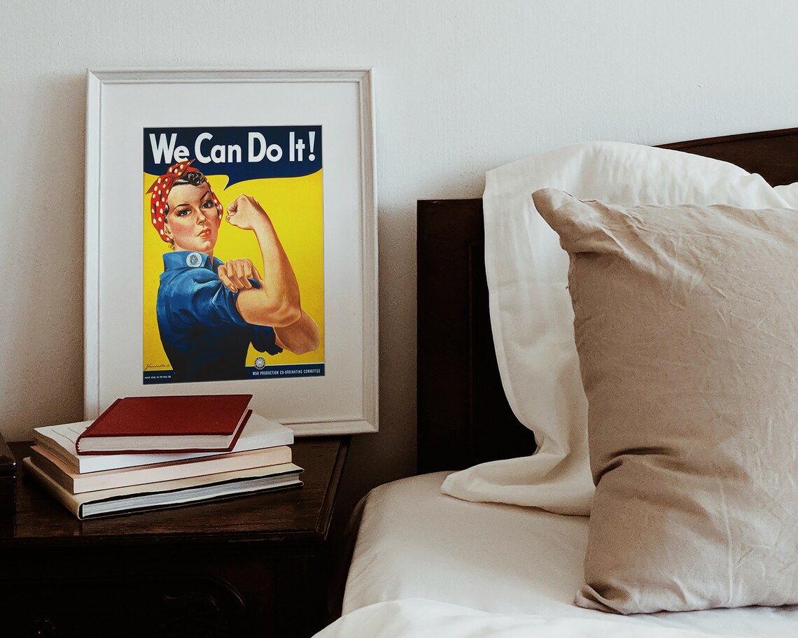 Rosie the Riveter We Can Do It Vintage War Production Poster - Image 2