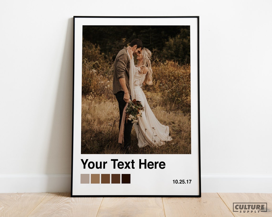 Personalized Custom Photo Portrait Print Your Text Here Gift