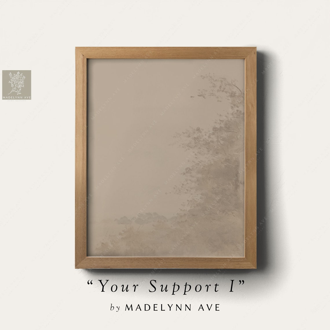 Your Support I Muted Abstract Landscape Neutral Tones Art Poster
