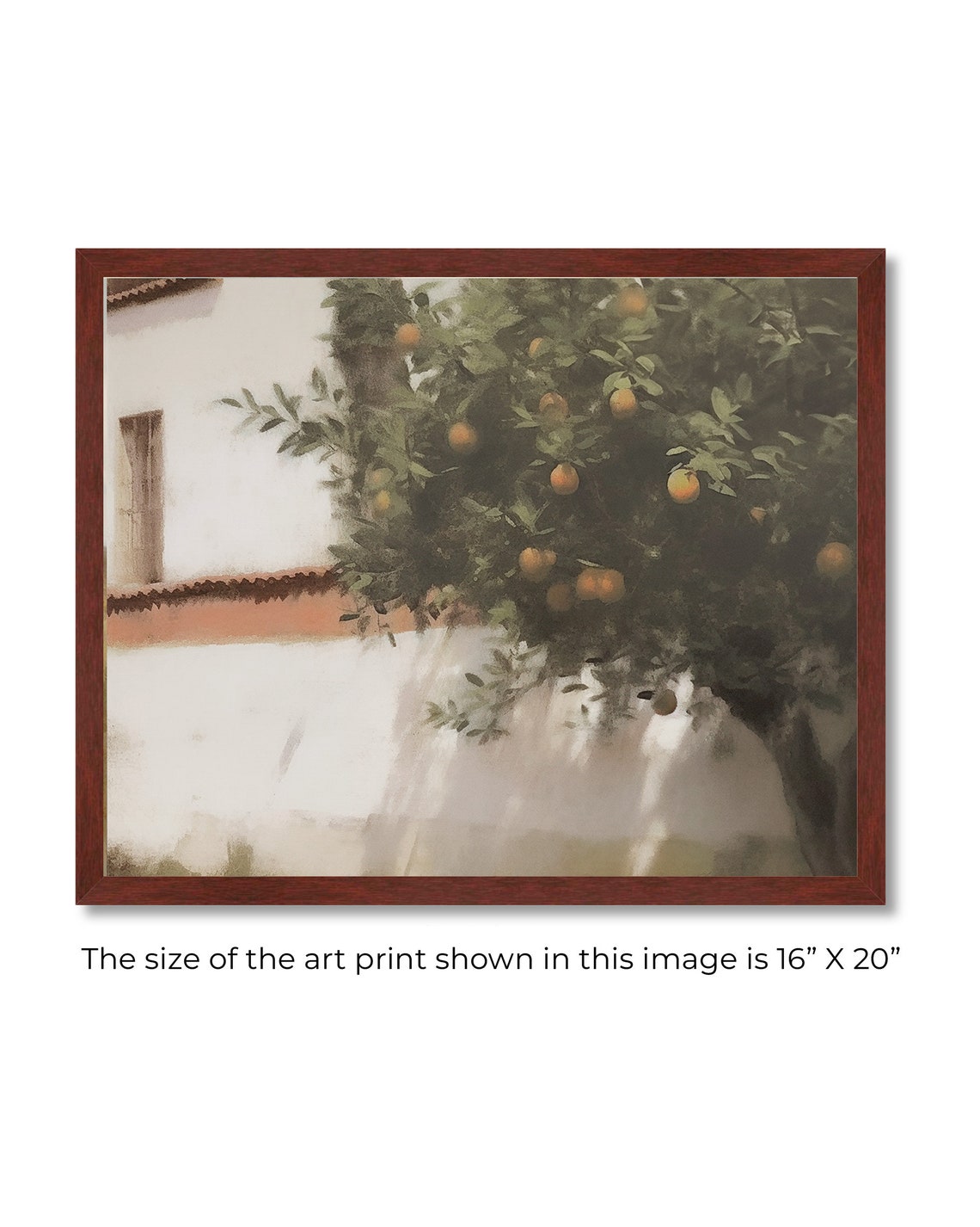 Framed Vintage Tree Art Print Framed Vintage Peach Tree Painting Framed Mission Style Art Print Neutral Framed Mission Style Art Print - Image 5