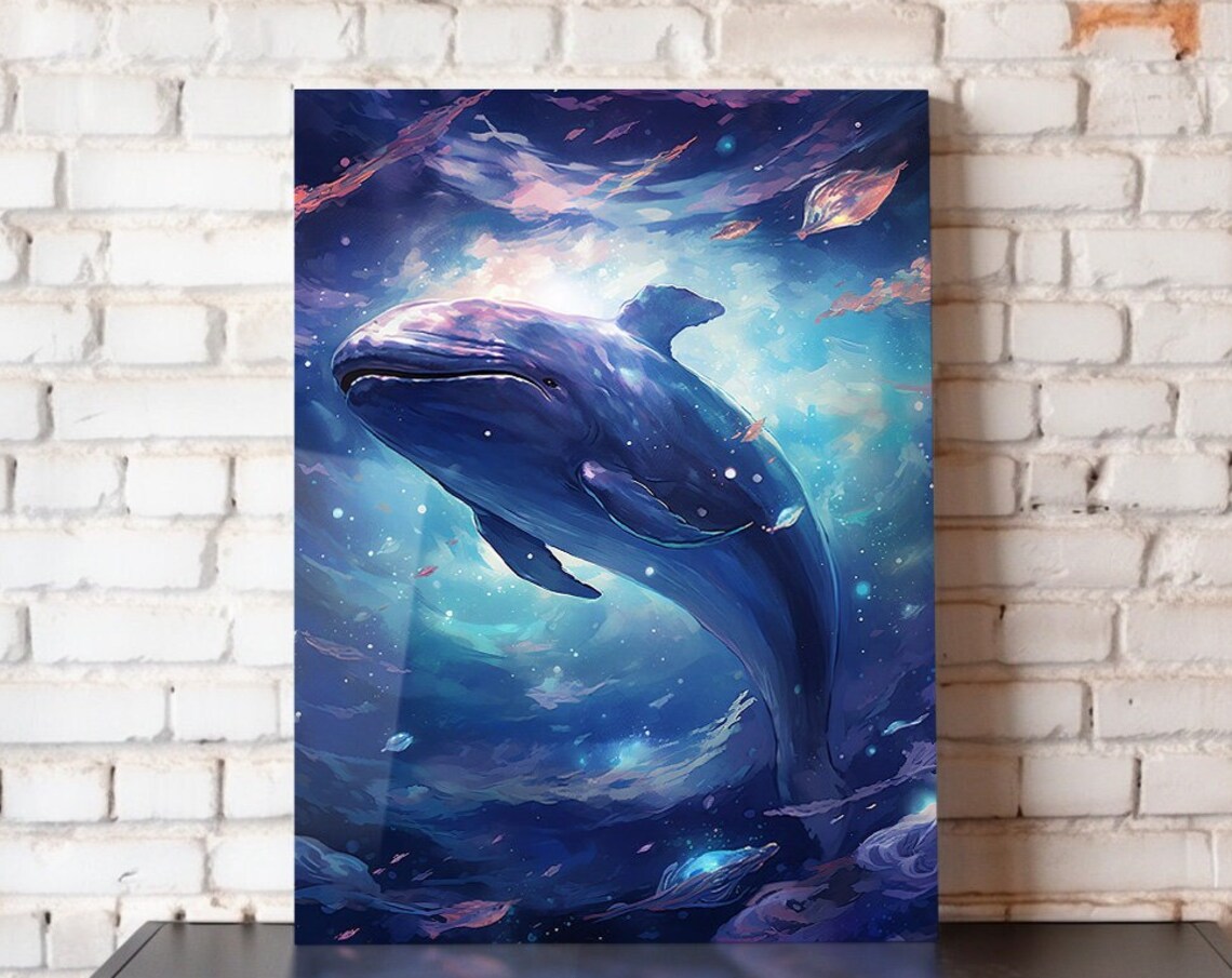 Whale Poster, Sea Life Art Print
