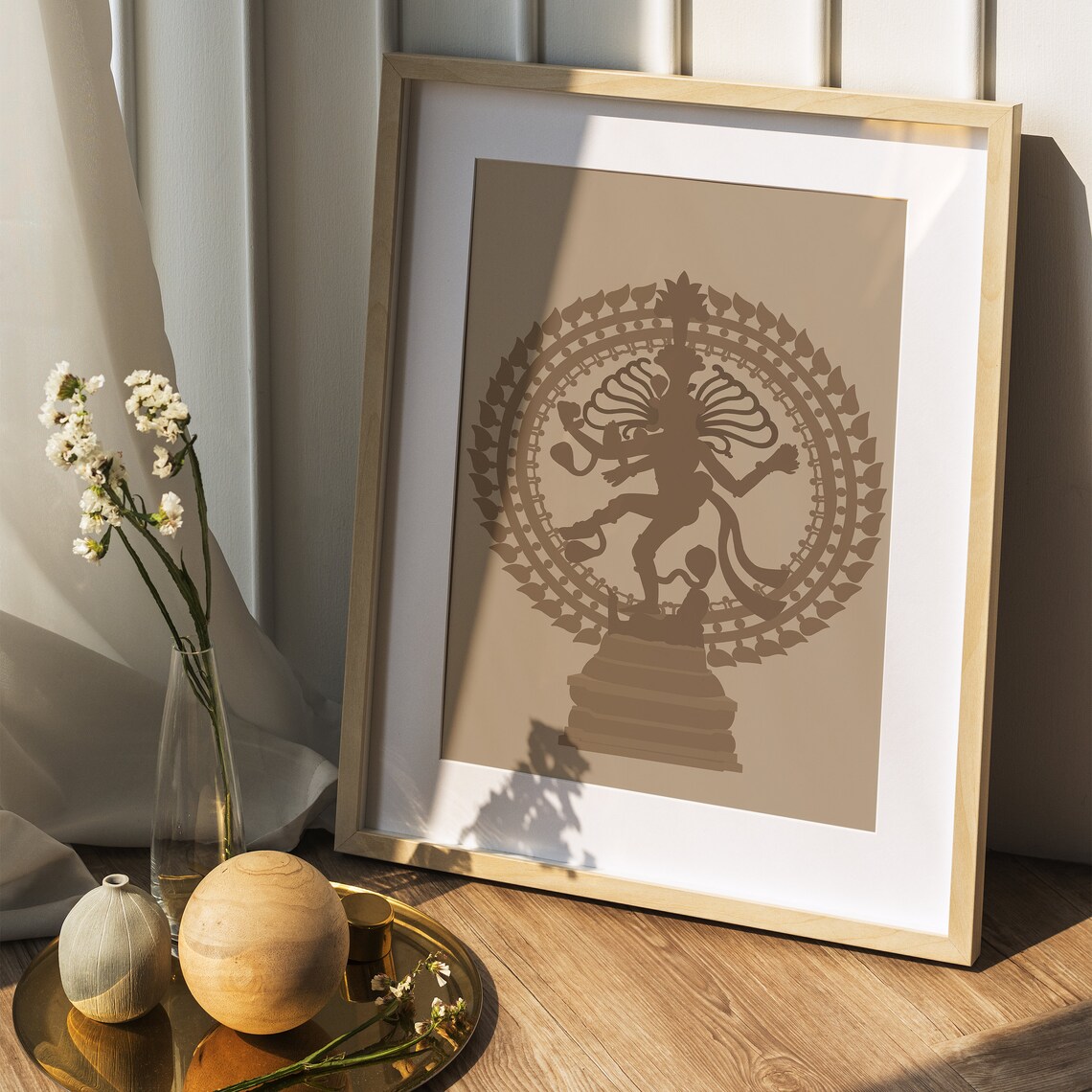 Dancing Shiva Nataraj Art Print, Religious Decor - Image 2