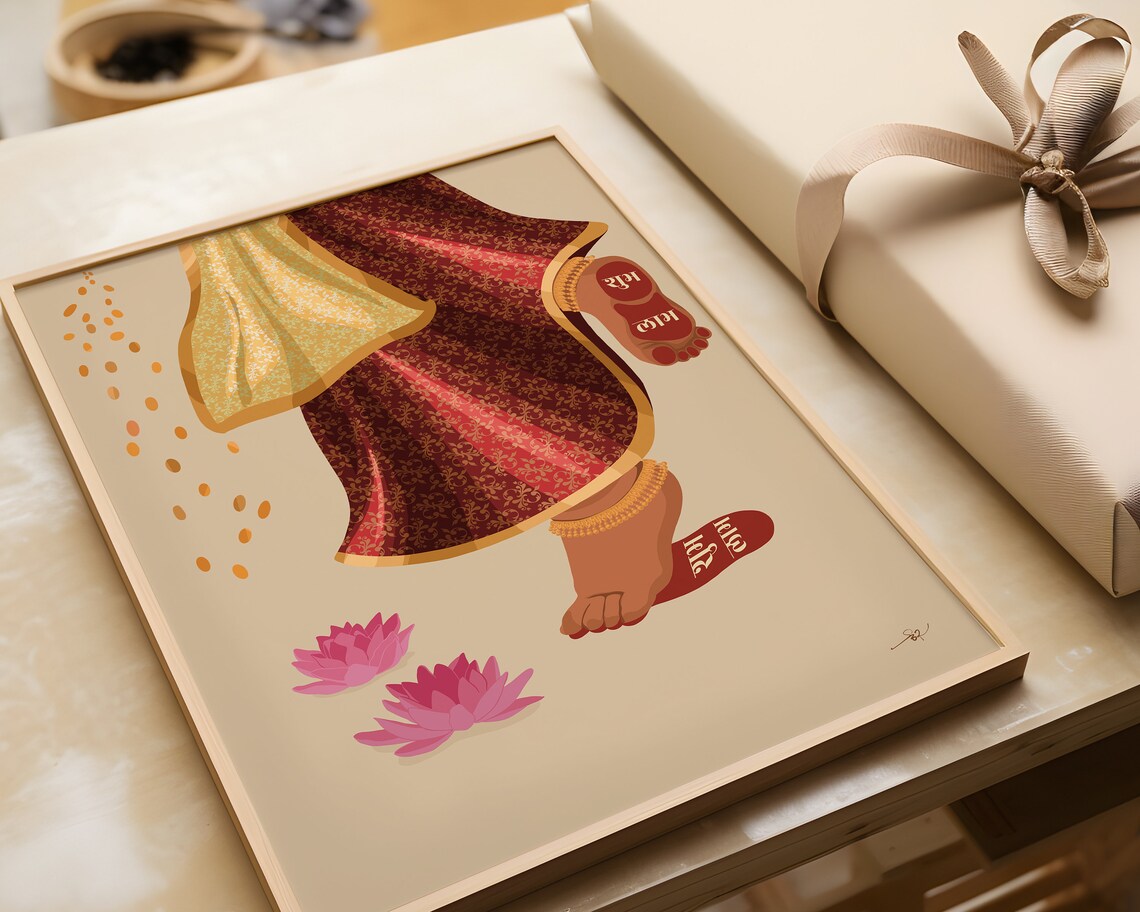 Lakshmi Devi Walking Into Your House, Goddess - Image 4