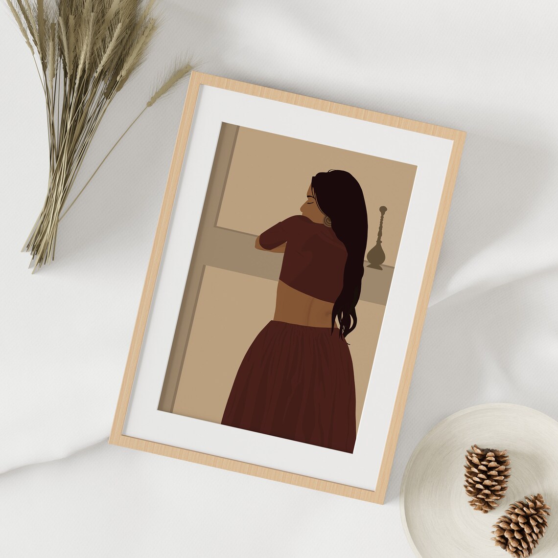 Modern Indian Art Print, South Asian Woman - Image 3