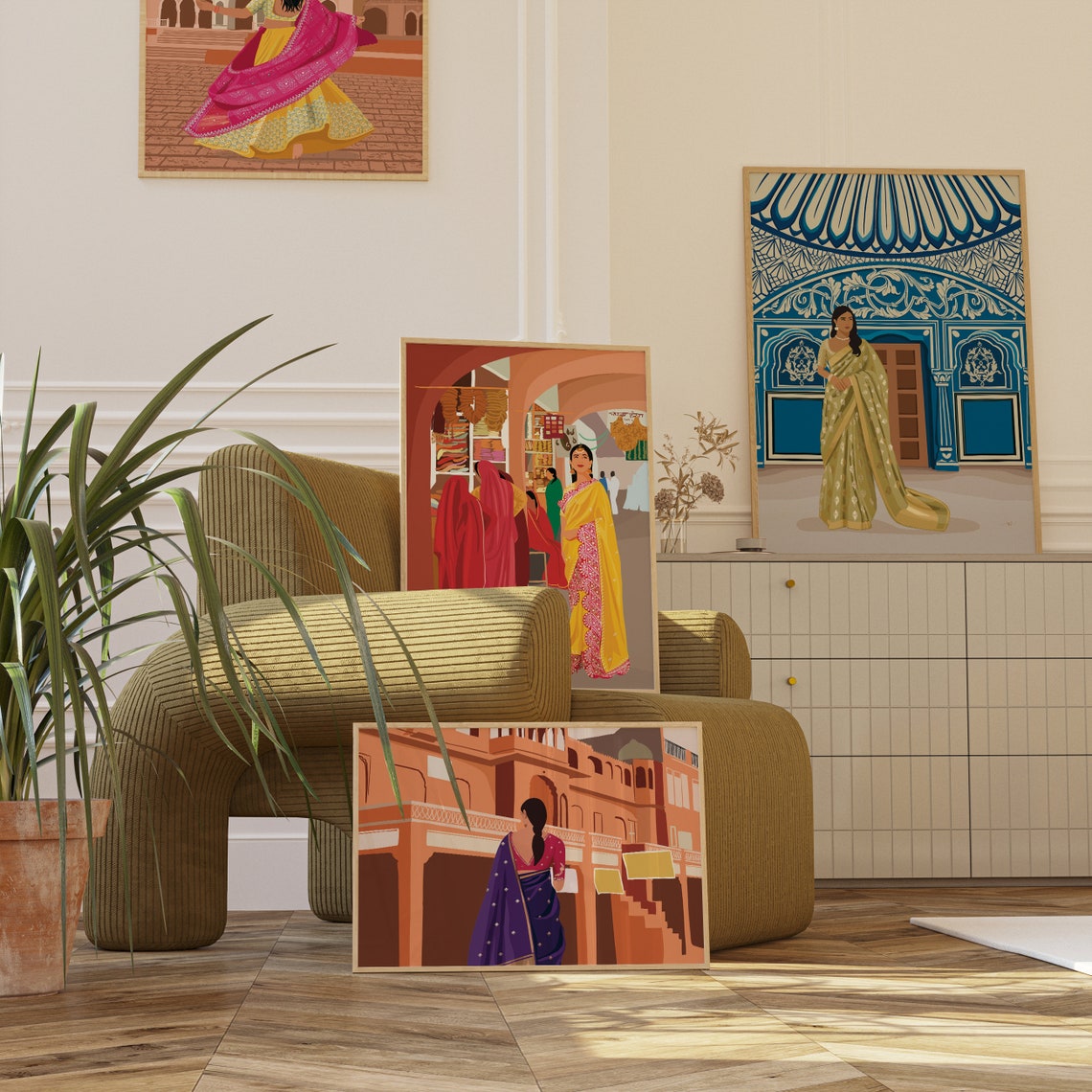 Indian Art, Jaipur Wall Art Print - Image 2
