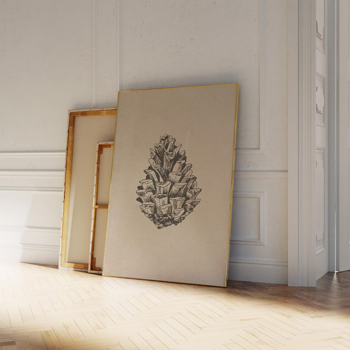 Pinecone Art Print, Minimalist Winter Botanical - Image 2
