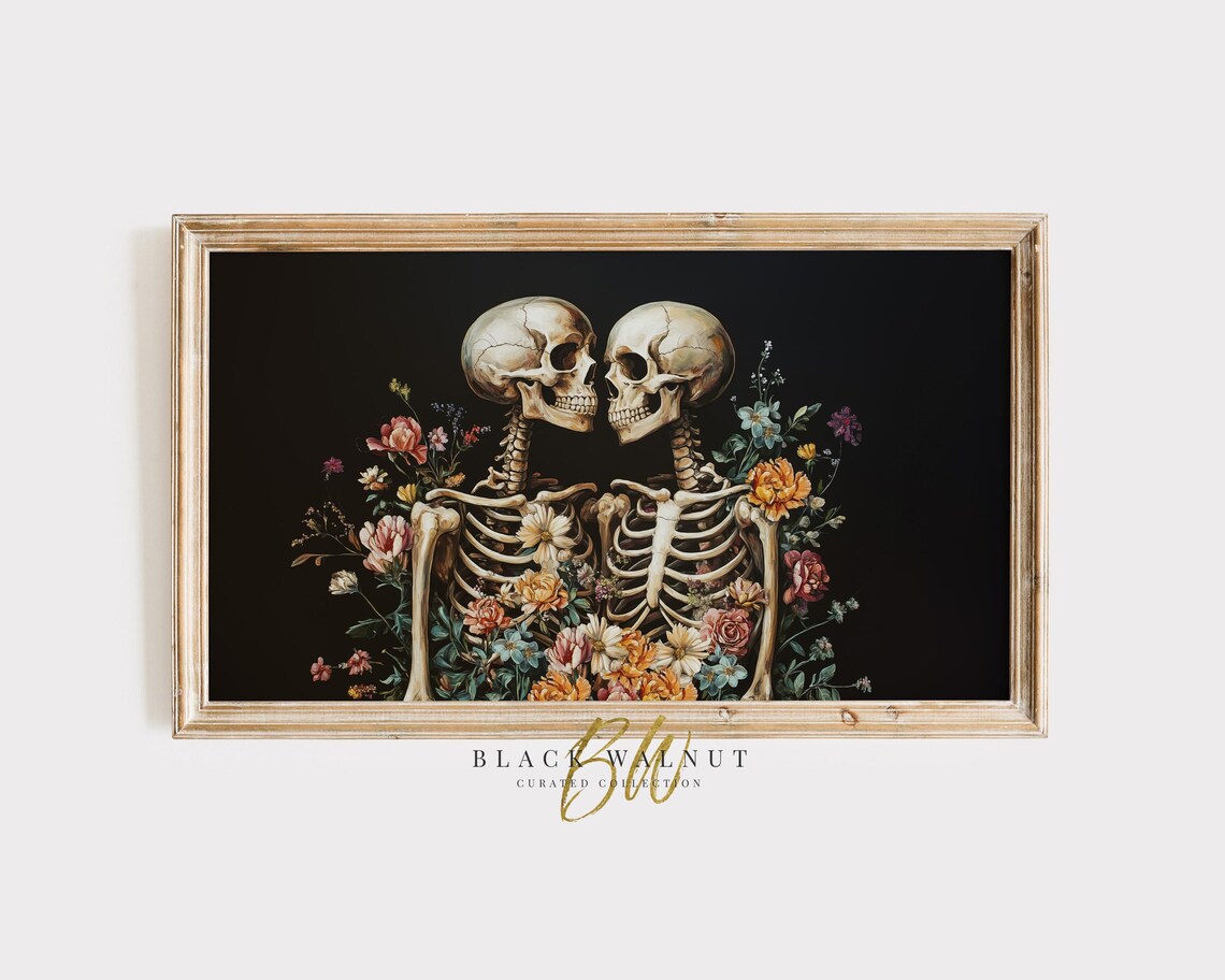 Halloween Skeleton Gothic Halloween Art Print