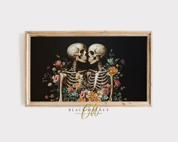 Halloween Skeleton Gothic Halloween Art Print
