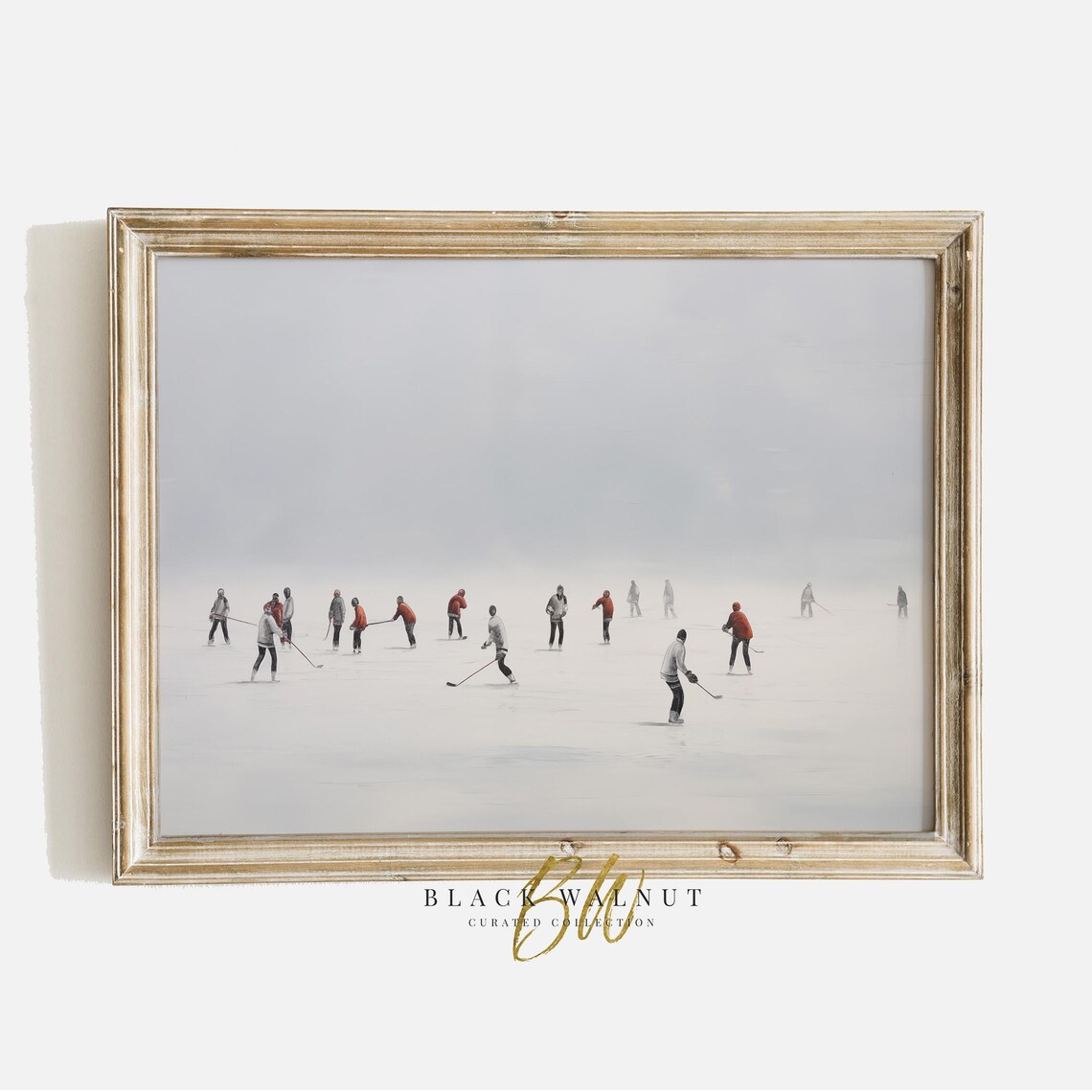 Winter Landscape Art Print, Minimalist Christmas Decor