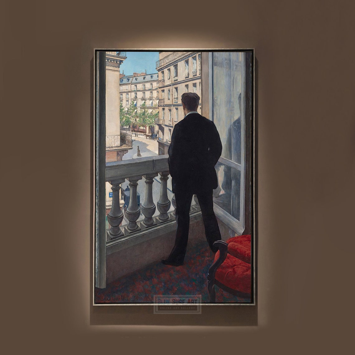 Gustave Caillebotte Young Man at His Window Paris Balcony Poster
