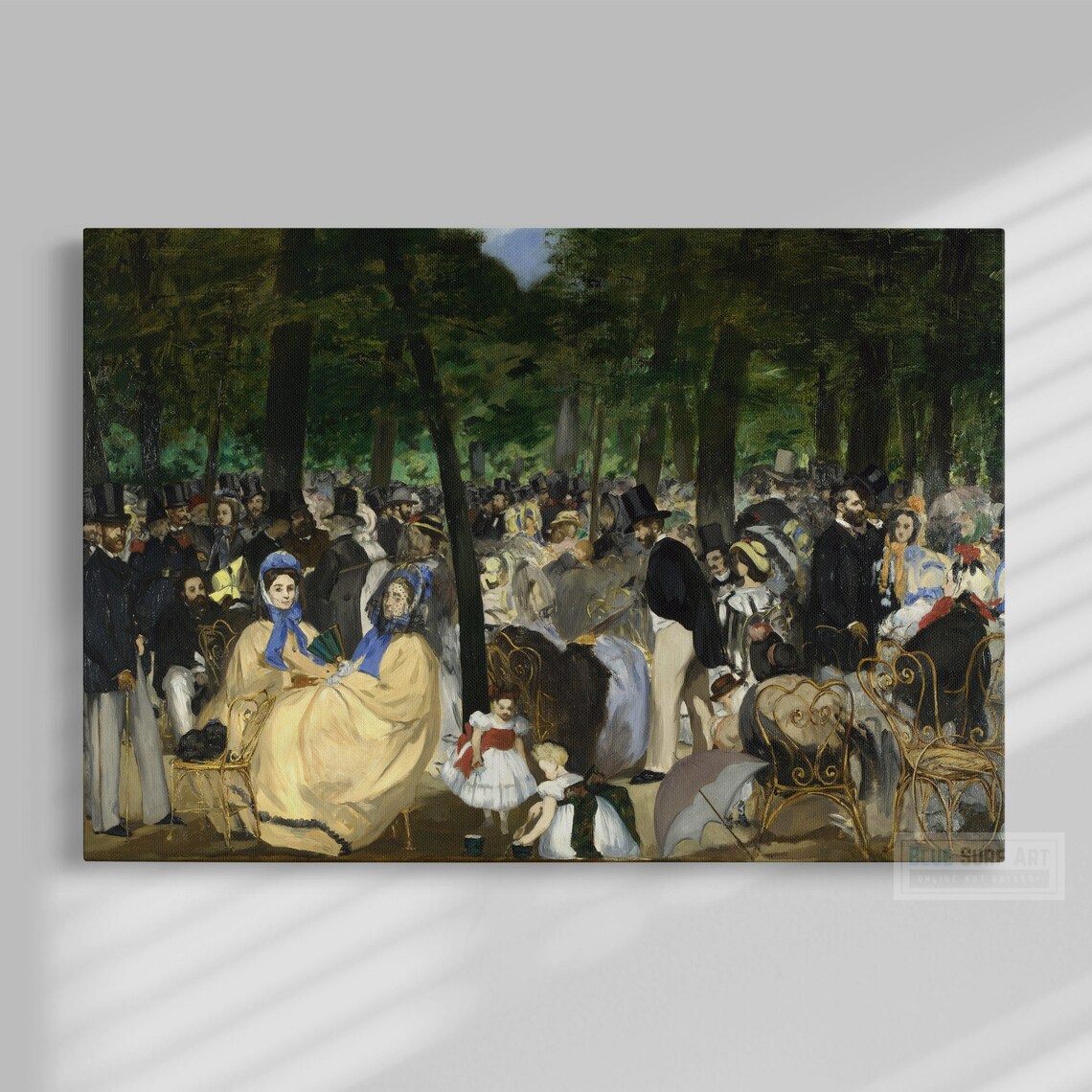 Edouard Manet Music in the Tuileries 1862 Paris Crowd Impressionist Poster
