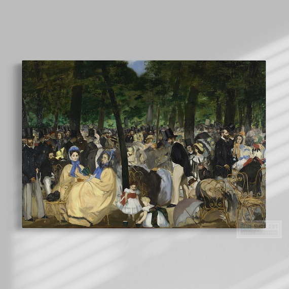 Edouard Manet Music in the Tuileries 1862 Paris Crowd Impressionist Poster