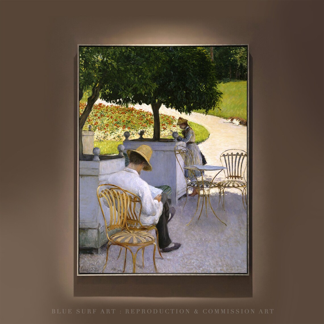 Gustave Caillebotte The Orange Trees Sunny Garden Terrace Poster