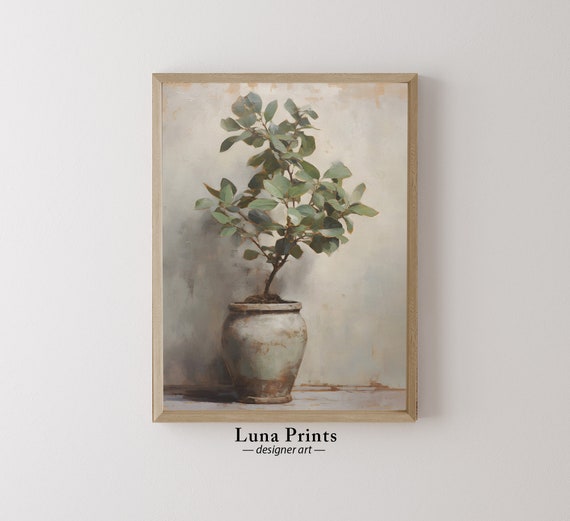 Ficus In Vintage Vessel Art Print