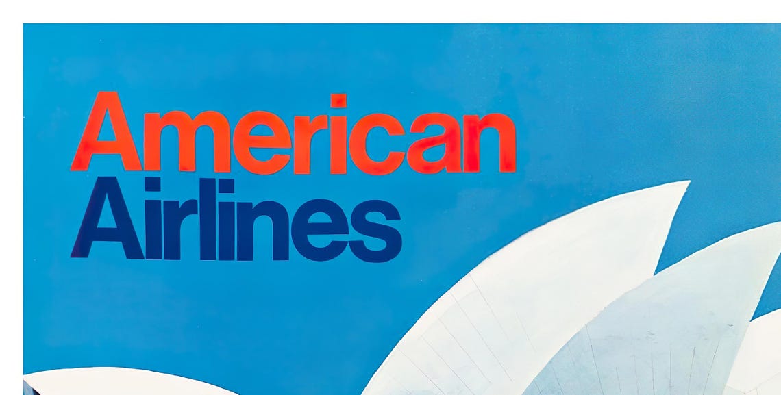 American Airlines Australia Sydney Opera House Harbor Sails Poster - Image 2