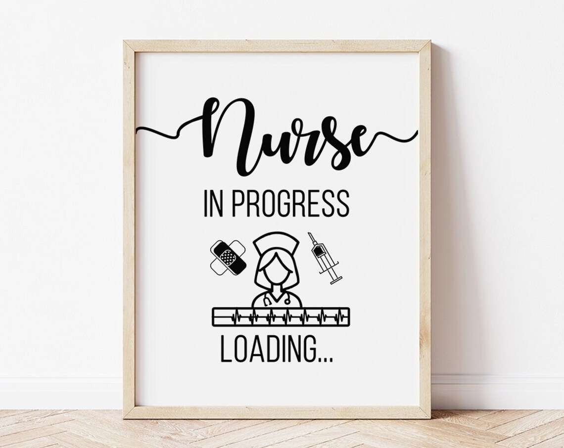 Future Nurse Sign, Nursing Student Art Print