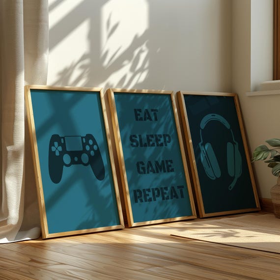 Gaming Poster Boys Room Decor Gift For Gamer