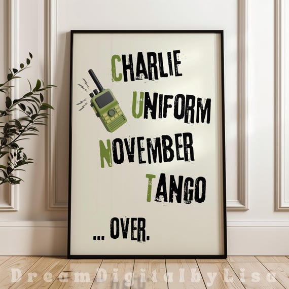 Funny Military Alphabet Swear Word, Edgy Poster