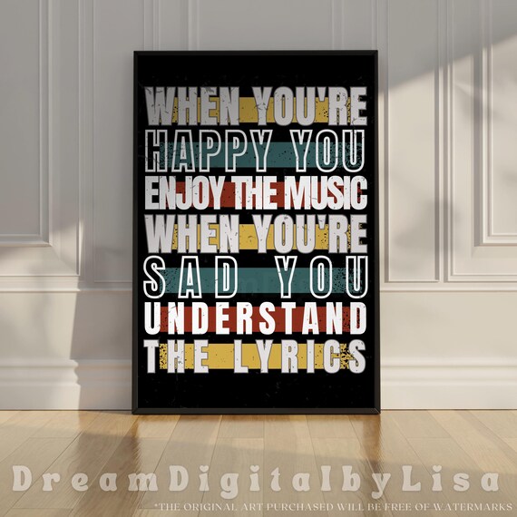 Music Quotable Art Print, Music Wall Art