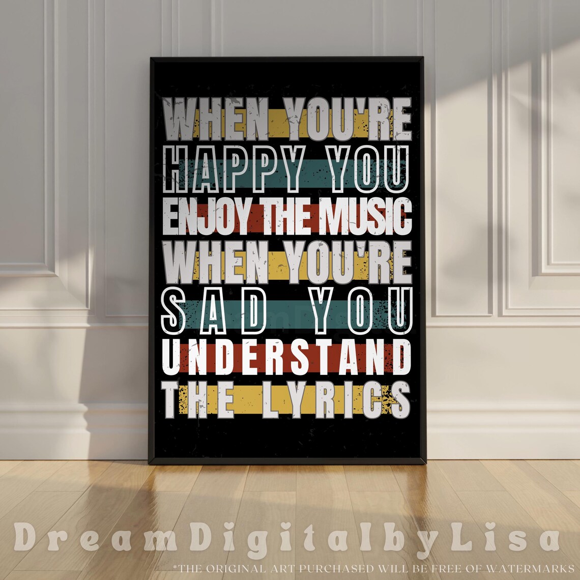 Music Quotable Art Print, Music Wall Art