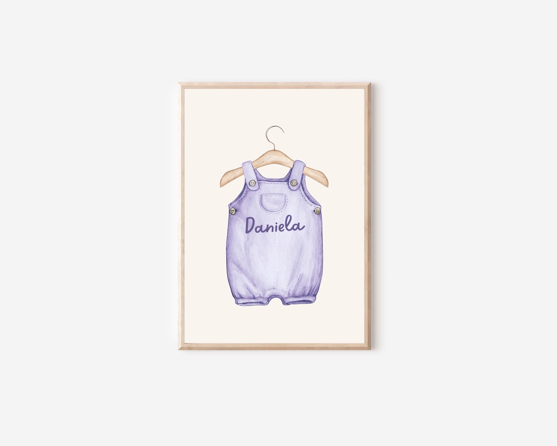 Lavender Custom Baby Girl Name Sign, Boho Nursery Poster - Image 4