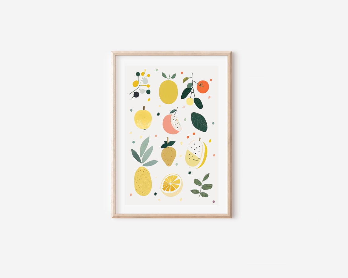 Lemon Print, Minimalist Kitchen Art - Image 4