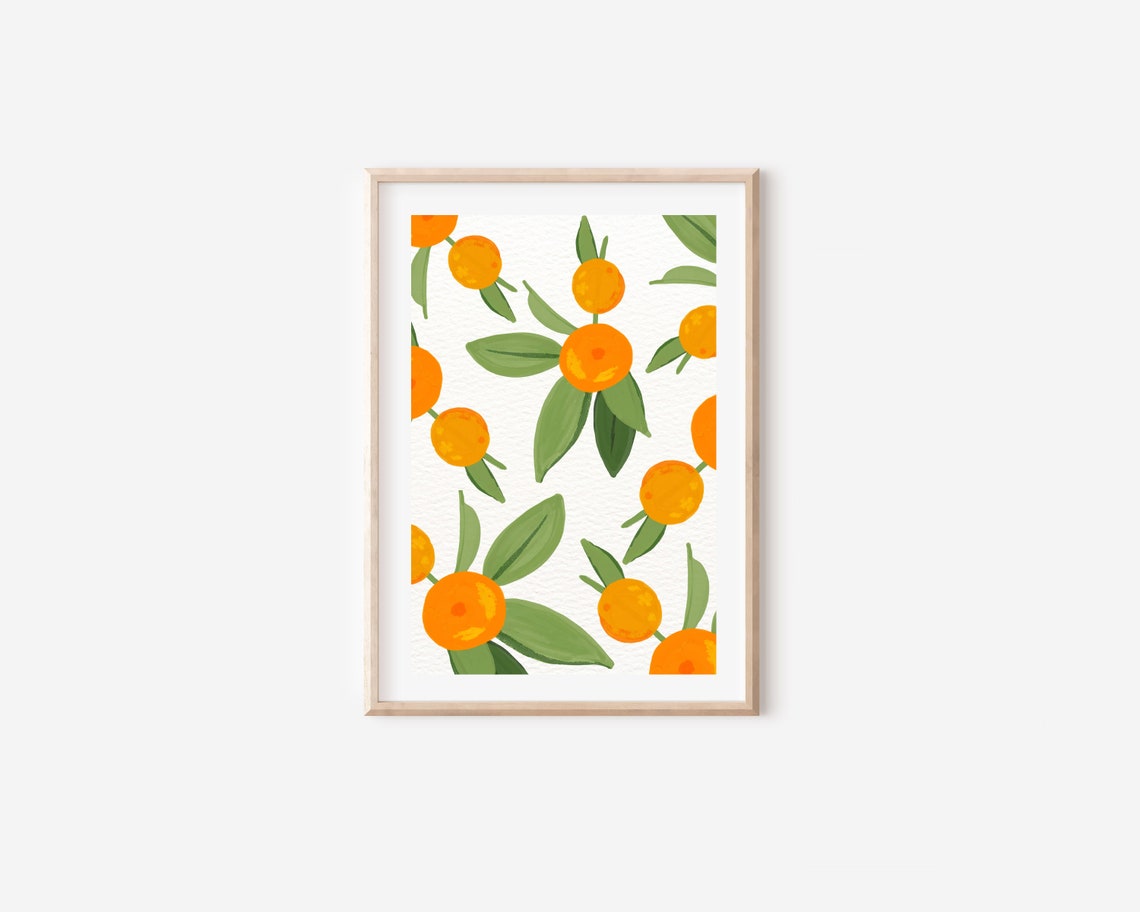 Watercolor Orange Citrus Fruit Art Print, Botanical - Image 4