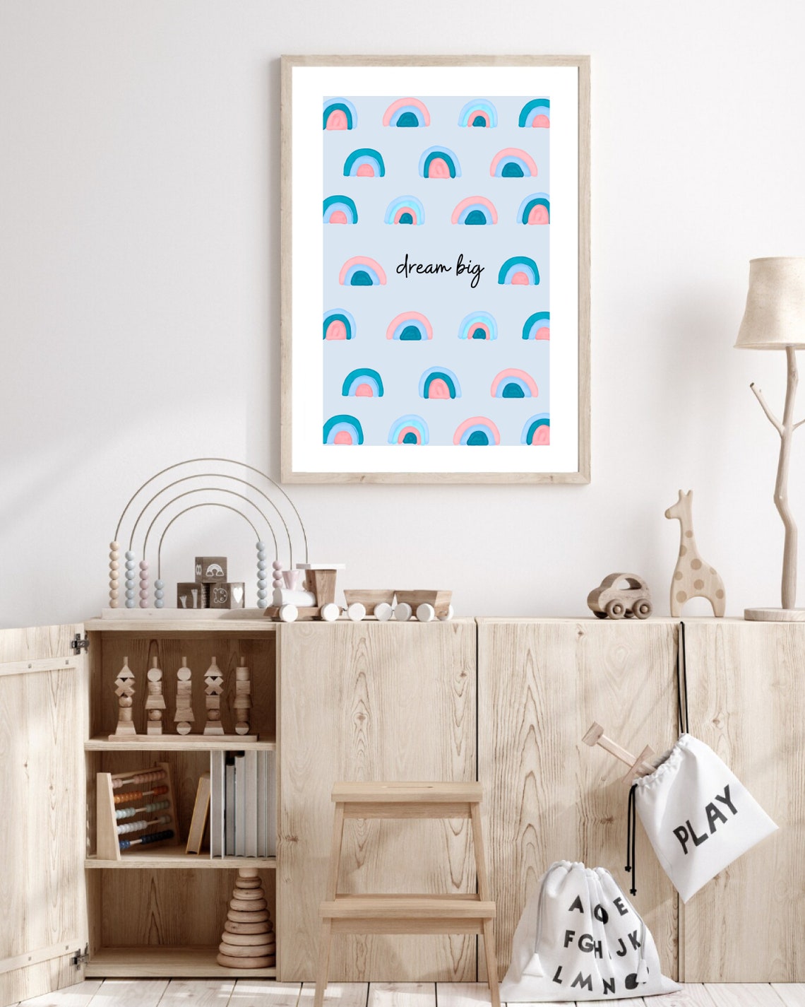 Boho Dream Big Rainbow Art Print, Nursery Decor - Image 3