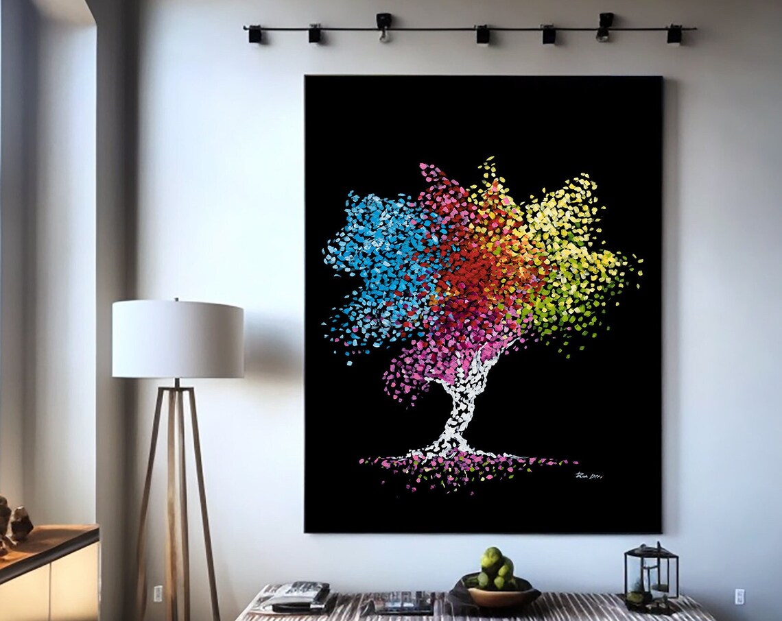 Large Art Abstract Painting Tree Of Life Contemporary Art Abstract Print Tree Painting Black Painting Extra Large Wall Art - Image 5