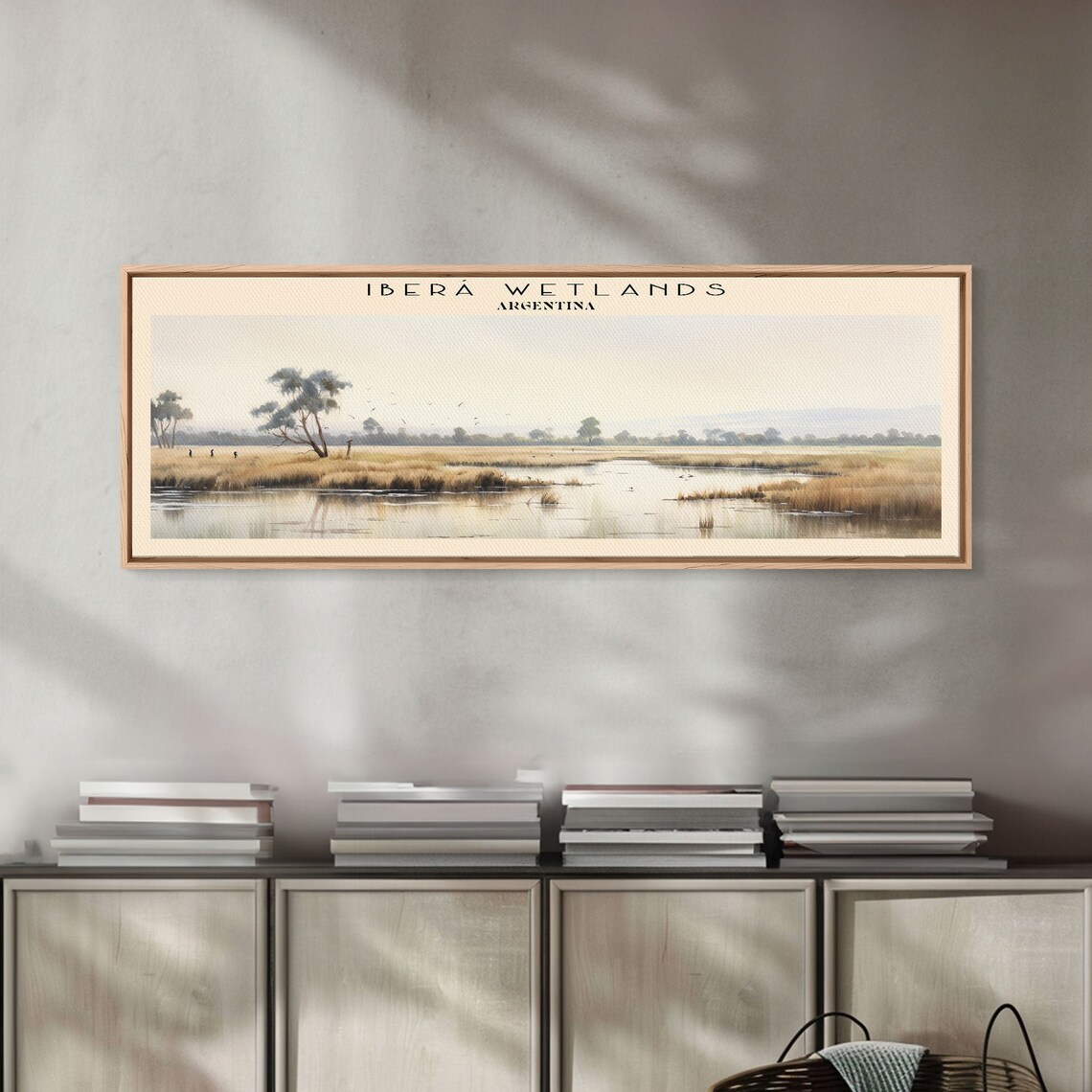 Ibera Wetlands Argentina Golden Reeds Calm Water Panoramic Poster - Image 6