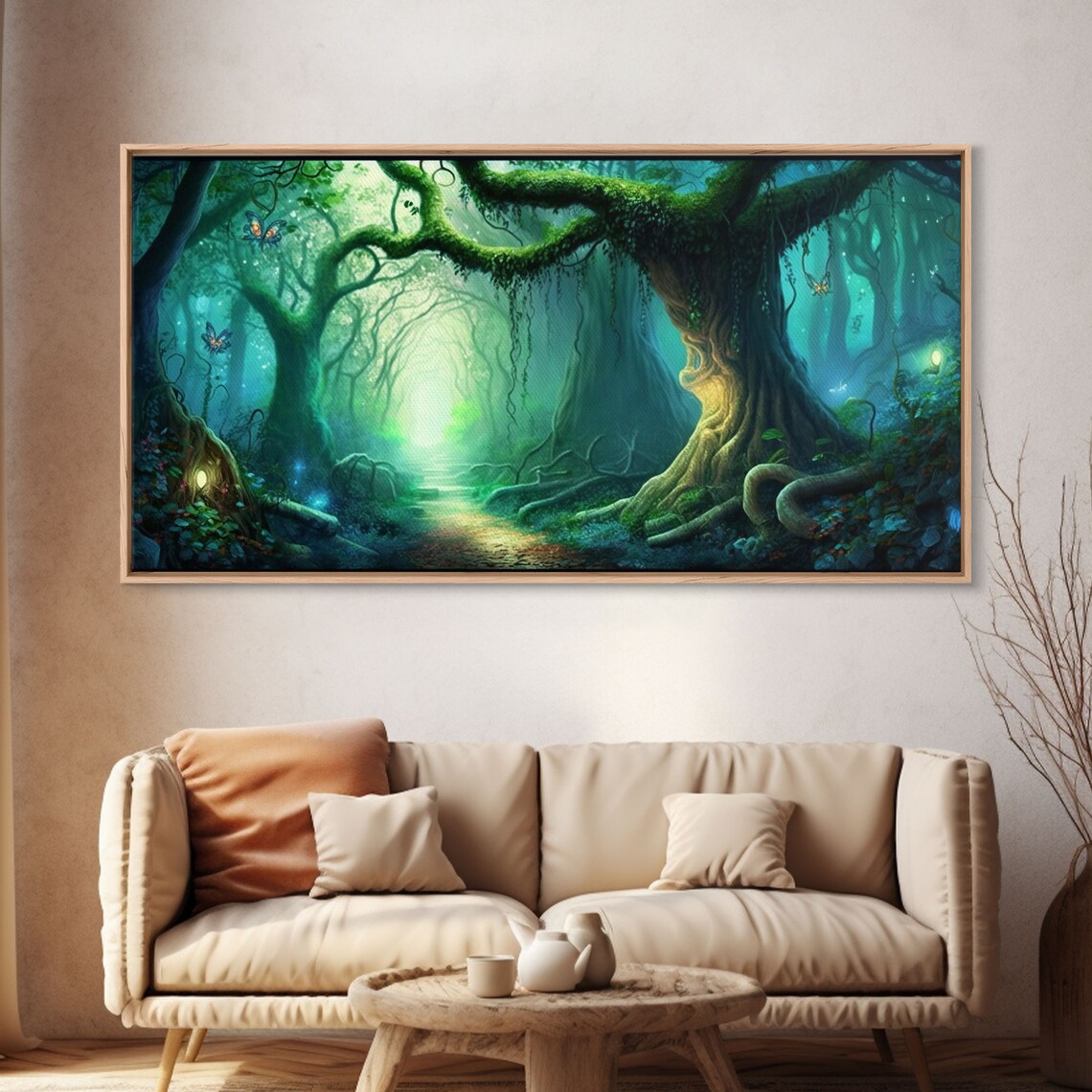 Magical Fairy Forest Fantasy Forest Art Print - Image 4