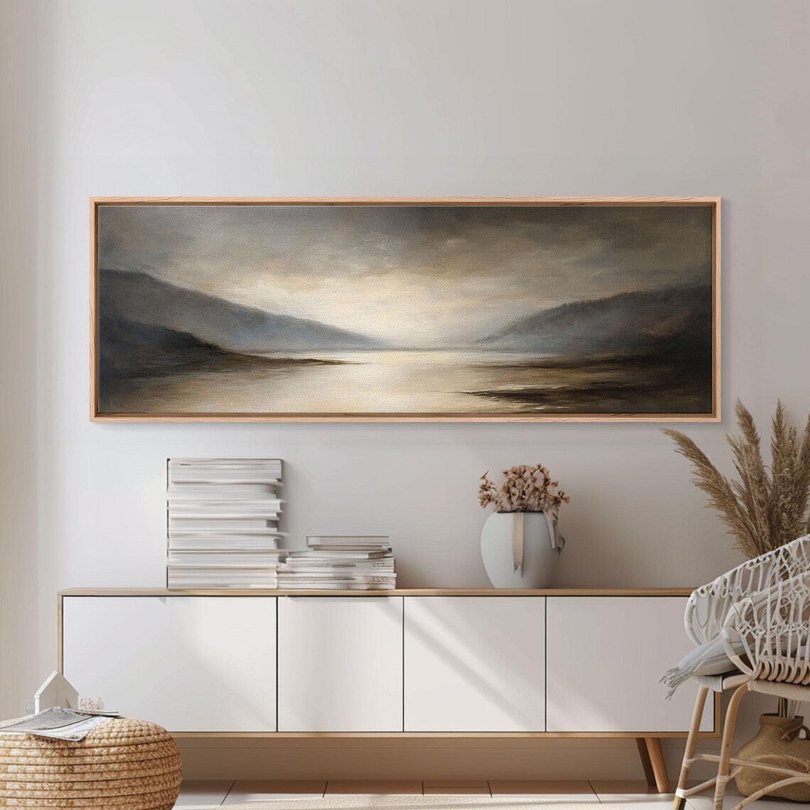 Moody Seascape, Modern Cloudy Day Wall Art Print - Image 5