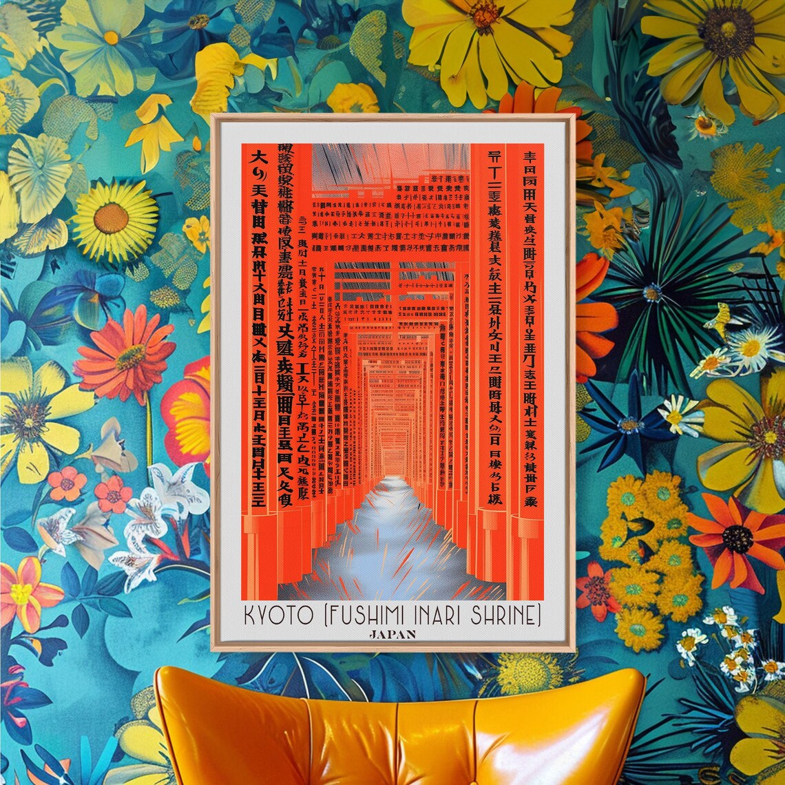 Kyoto Fushimi Inari Shrine Japan Red Torii Gates Tunnel Poster - Image 5